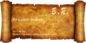 Brczko Ruben névjegykártya